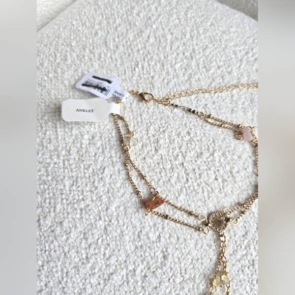 NWT!! Free People,  Verona Anklet, Gold Tone, New - Picture 4 of 8